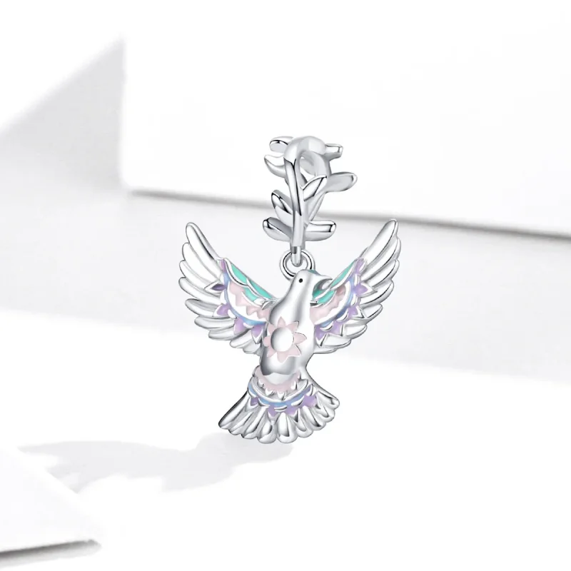 (imagine pentru) Talisman Tip Pandora Porumbelul Păcii din argint - BSC295 - Vizualizare 2