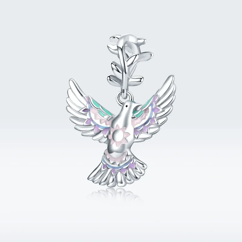 (imagine pentru) Talisman Tip Pandora Porumbelul Păcii din argint - BSC295 - Vizualizare 5