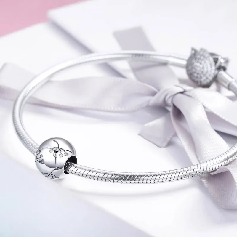 (imagine pentru) Talisman Tip Pandora Păpădie din argint - BSC053 - Vizualizare 3