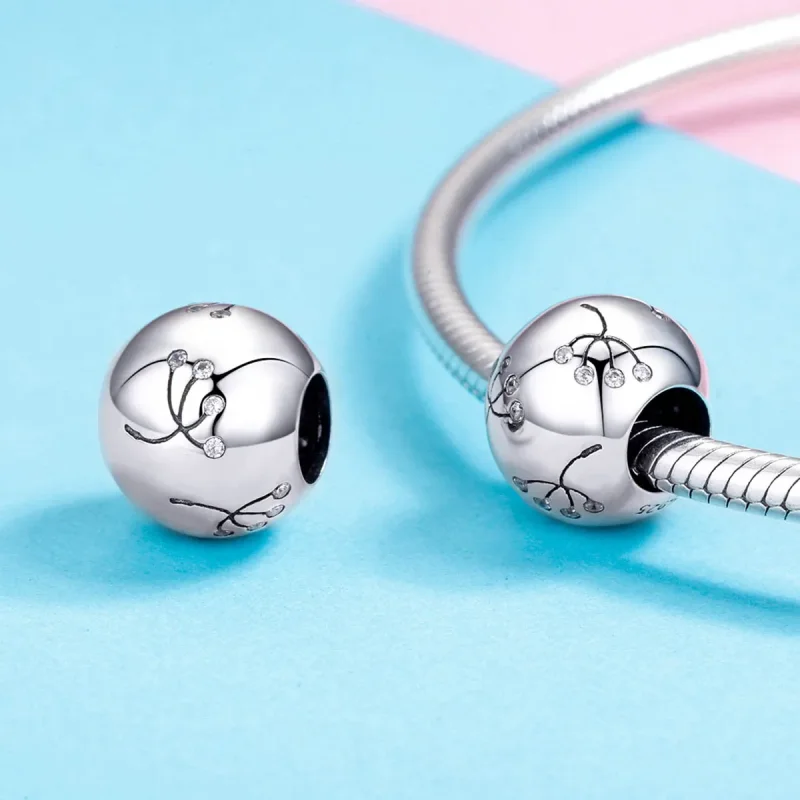 (imagine pentru) Talisman Tip Pandora Păpădie din argint - BSC053 - Vizualizare 4