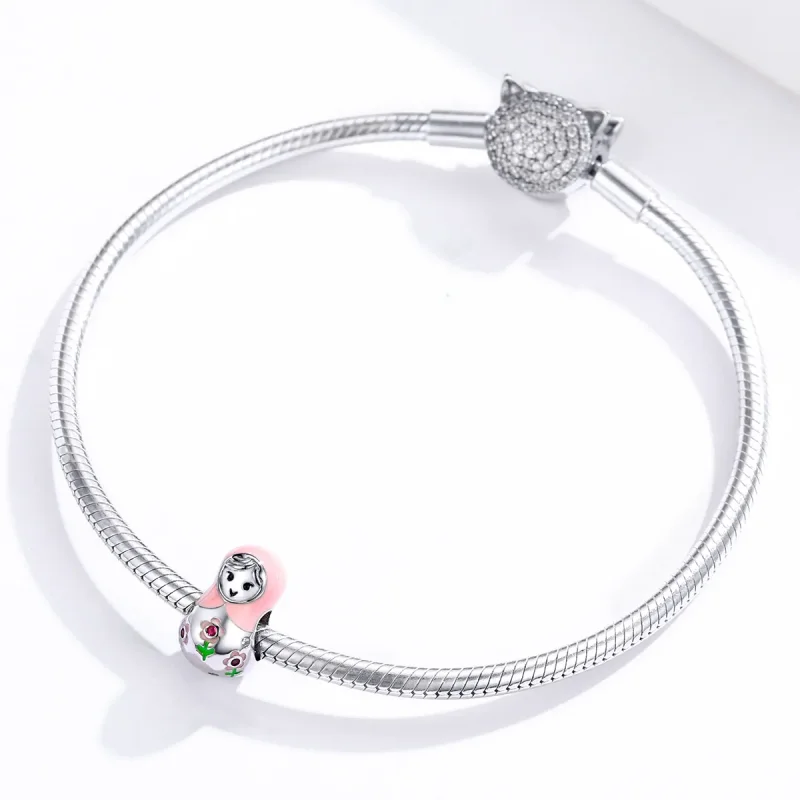 (imagine pentru) Talisman Tip Pandora Păpuși rusești din argint - SCC1435 - Vizualizare 3