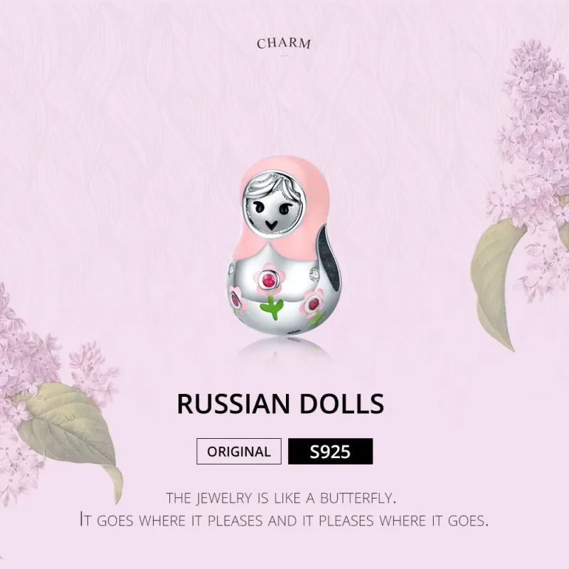 (imagine pentru) Talisman Tip Pandora Păpuși rusești din argint - SCC1435 - Vizualizare 6