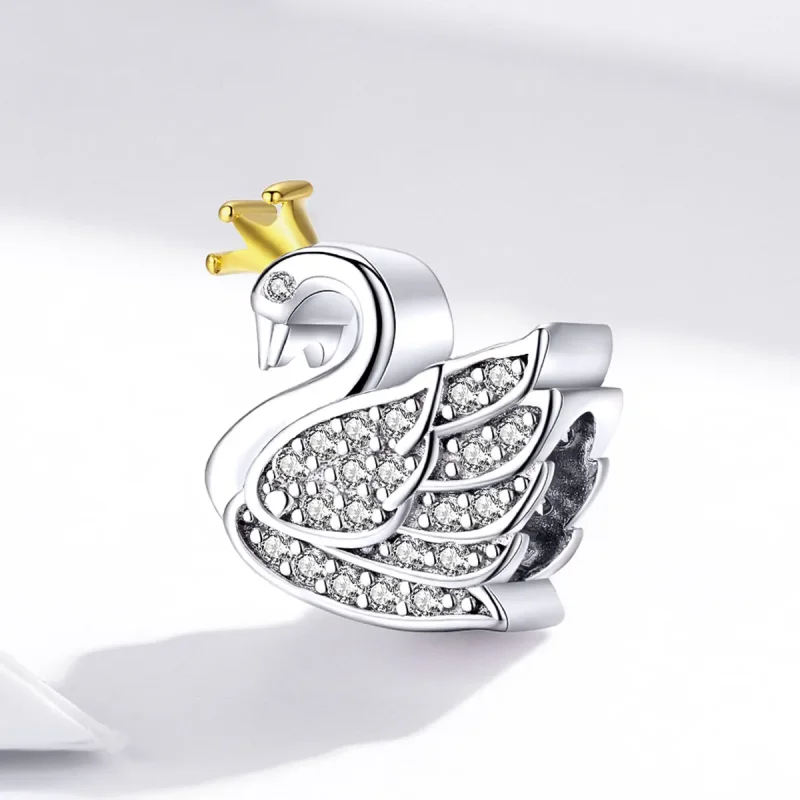 (imagine pentru) Talisman Tip Pandora Prințesa Lebădă în două tonuri în două nuanțe - SCC1343 - Vizualizare 2