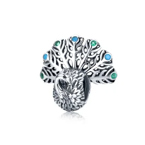 (imagine pentru) Talisman Tip Pandora Păun din argint - SCC1260