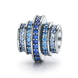 (imagine pentru) Talisman Tip Pandora Ritm albastru din argint - SCC129