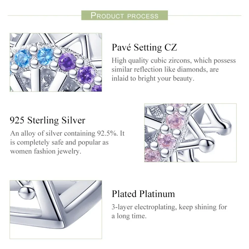 (imagine pentru) Talisman Tip Pandora Roată din argint - SCC1028 - Vizualizare 6