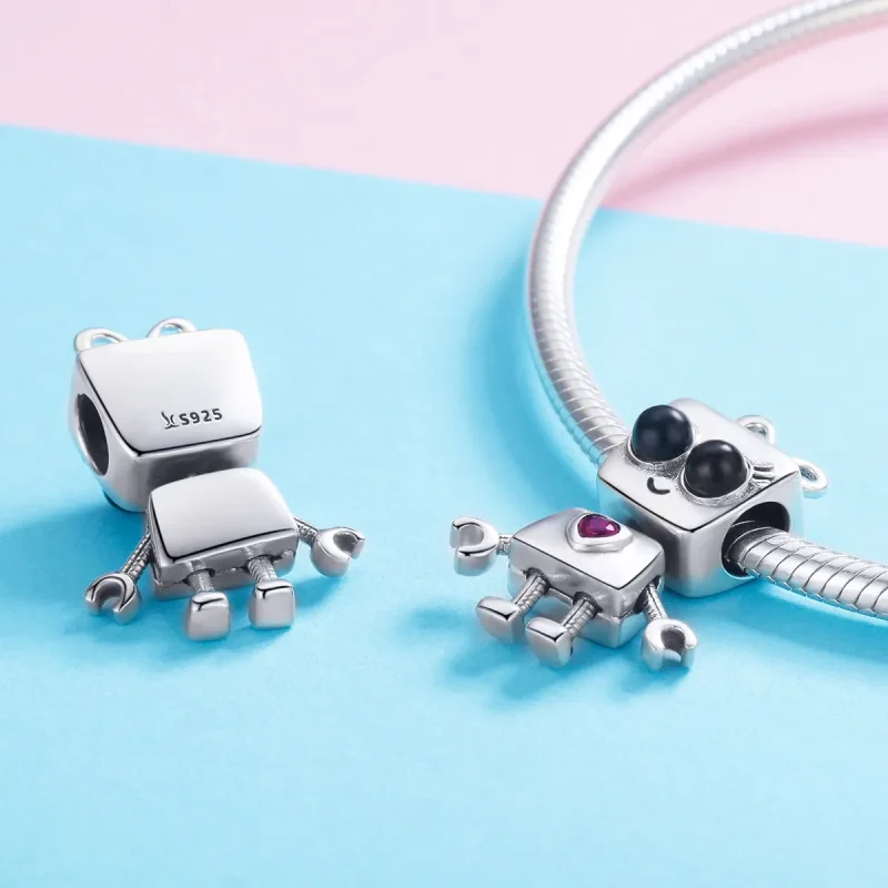 (imagine pentru) Talisman Tip Pandora Robotul Didi din argint - SCC885 - Vizualizare 4