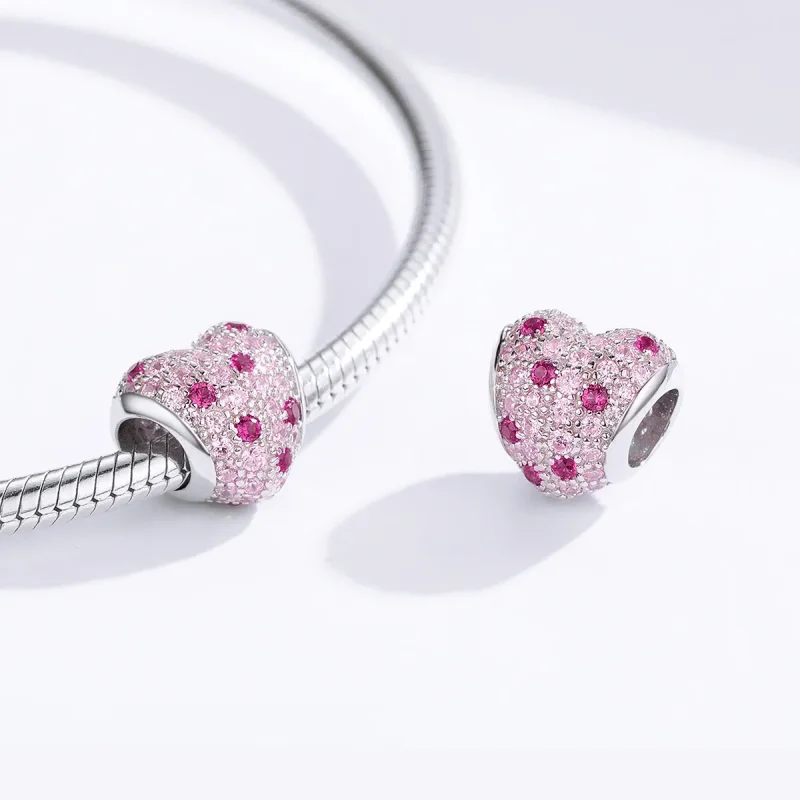(imagine pentru) Talisman Tip Pandora Romantismul tinerei fete din argint - BSC118 - Vizualizare 4