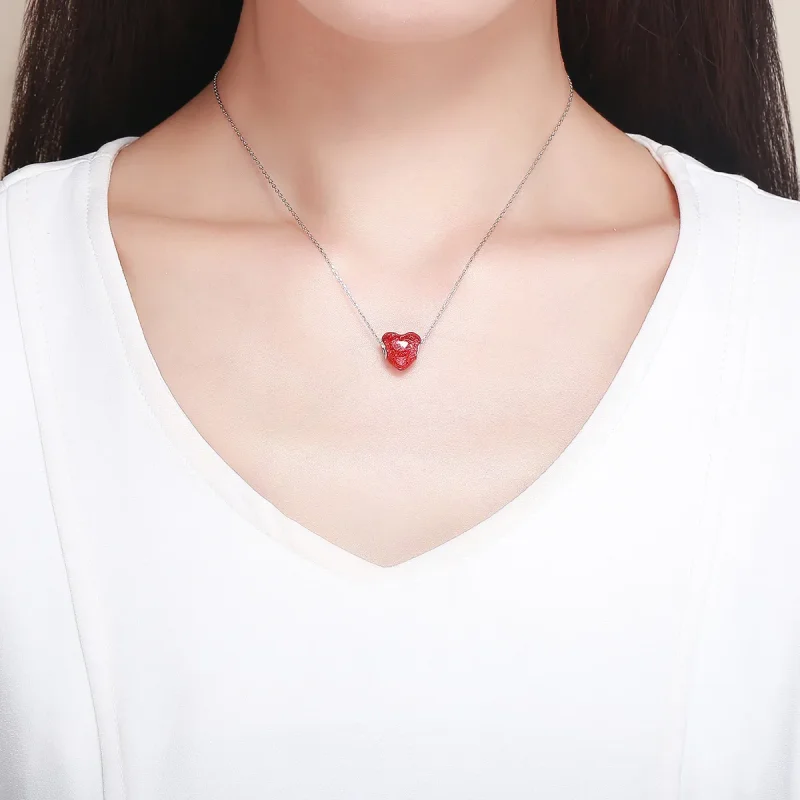 (imagine pentru) Talisman Tip Pandora Rose Heart din argint - SCC1064 - Vizualizare 5
