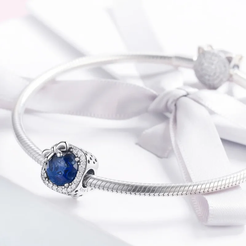 (imagine pentru) Talisman Tip Pandora Safir din argint - SCC1058 - Vizualizare 3