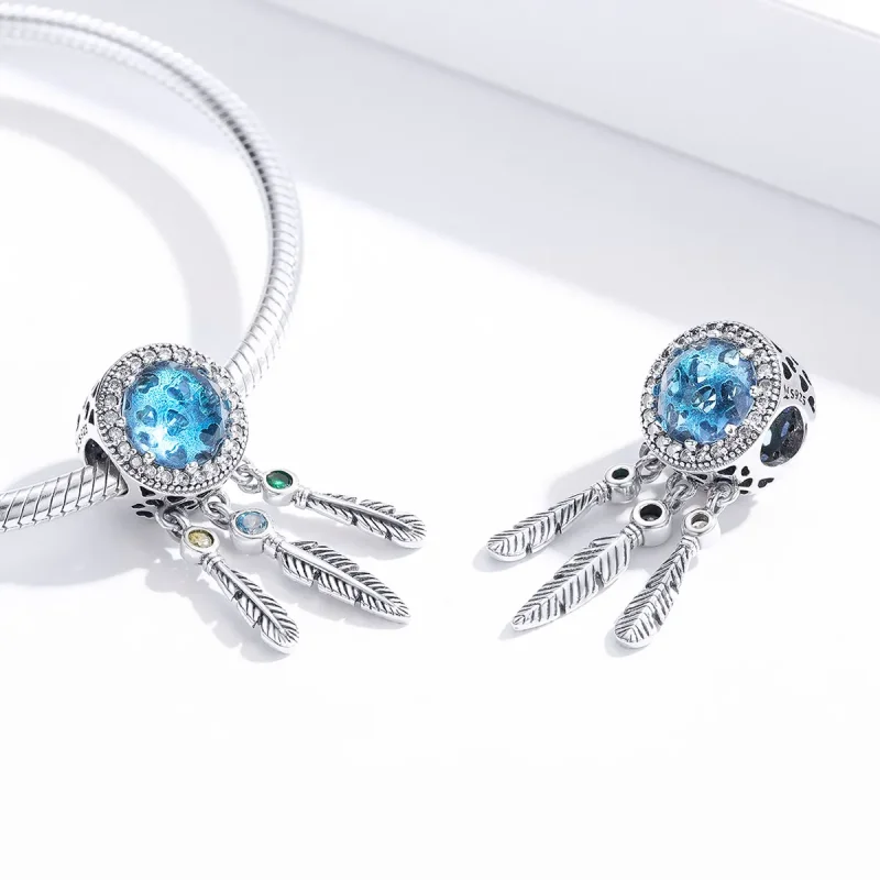 (imagine pentru) Talisman Tip Pandora Safir Dream Catcher din argint - SCC1384 - Vizualizare 2