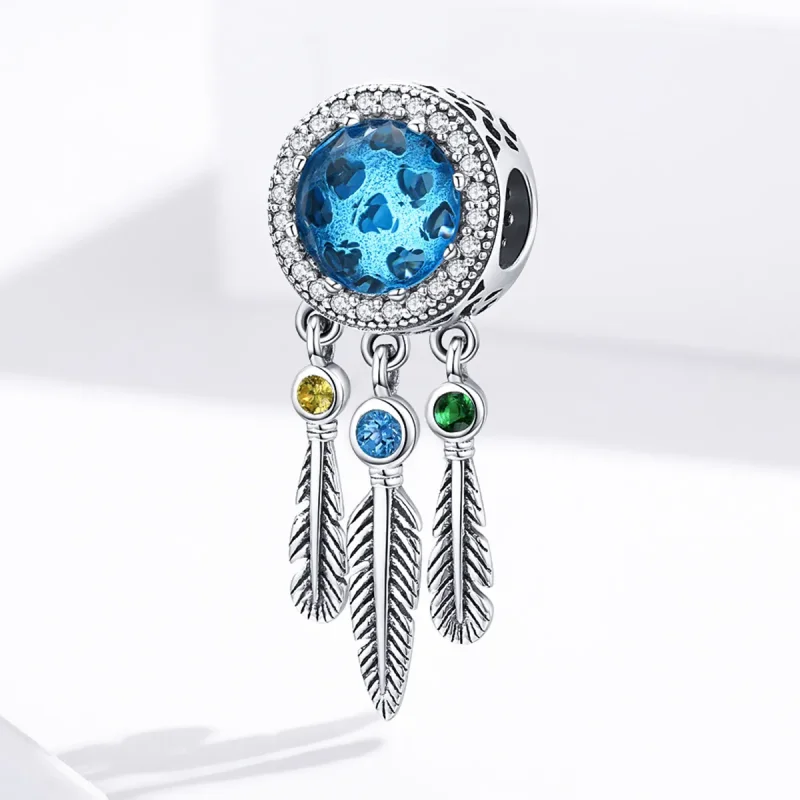 (imagine pentru) Talisman Tip Pandora Safir Dream Catcher din argint - SCC1384 - Vizualizare 3