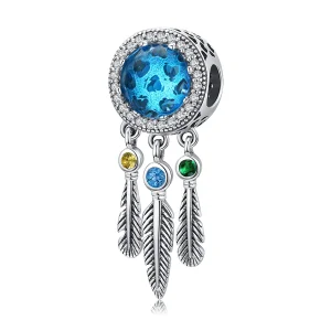 (imagine pentru) Talisman Tip Pandora Safir Dream Catcher din argint - SCC1384