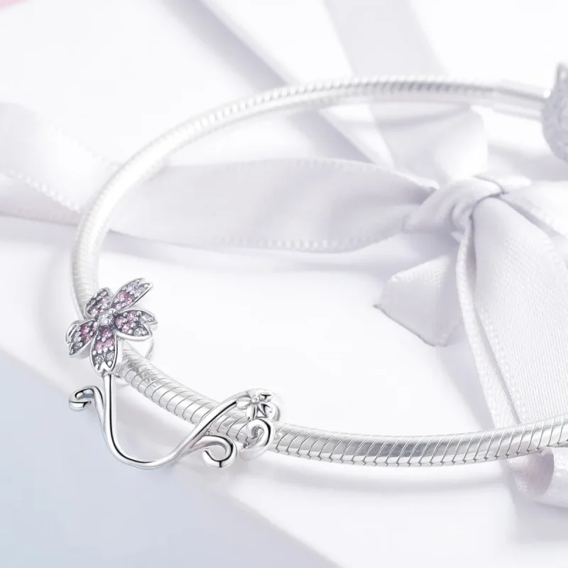 (imagine pentru) Talisman Tip Pandora Sakura din argint - SCC1033 - Vizualizare 3