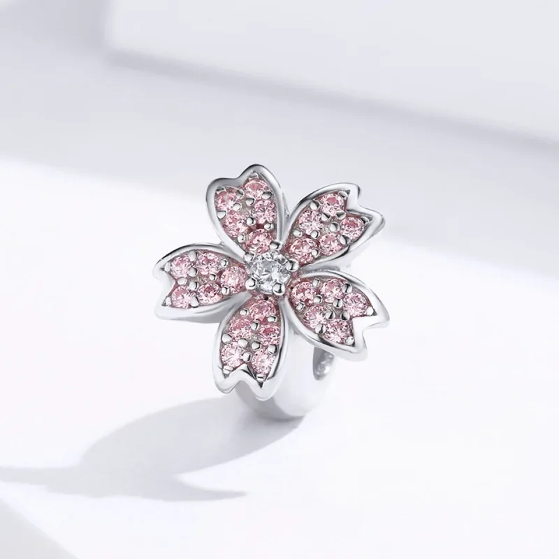 (imagine pentru) Talisman Tip Pandora Sakura din argint - SCC1291 - Vizualizare 4