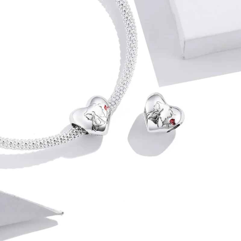 (imagine pentru) Talisman Tip Pandora Schiță de dragoste din argint - BSC321 - Vizualizare 4