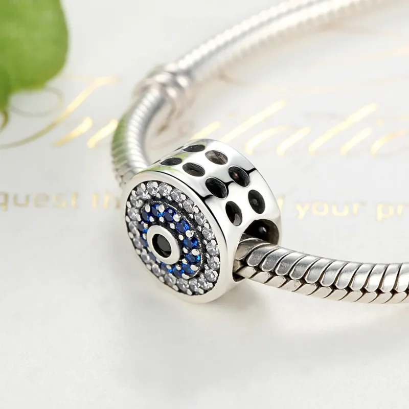 (imagine pentru) Talisman Tip Pandora Sclipire ochi din argint - SCC092 - Vizualizare 3