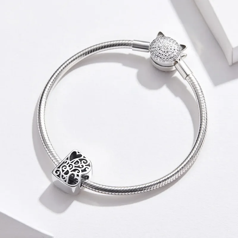 (imagine pentru) Talisman Tip Pandora Scrisoarea magică B din argint - SCC1229-B - Vizualizare 3