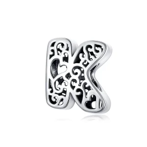 (imagine pentru) Talisman Tip Pandora Scrisoarea magică K din argint - SCC1229-K