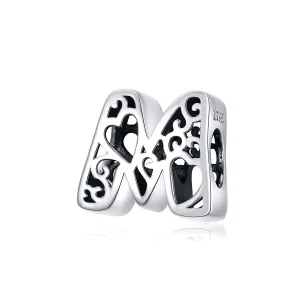 (imagine pentru) Talisman Tip Pandora Scrisoarea magică M din argint - SCC1229-M