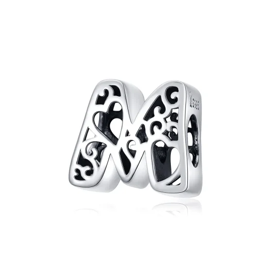 (imagine pentru) Talisman Tip Pandora Scrisoarea magică M din argint - SCC1229-M
