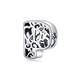 (imagine pentru) Talisman Tip Pandora Scrisoarea magică P din argint - SCC1229-P