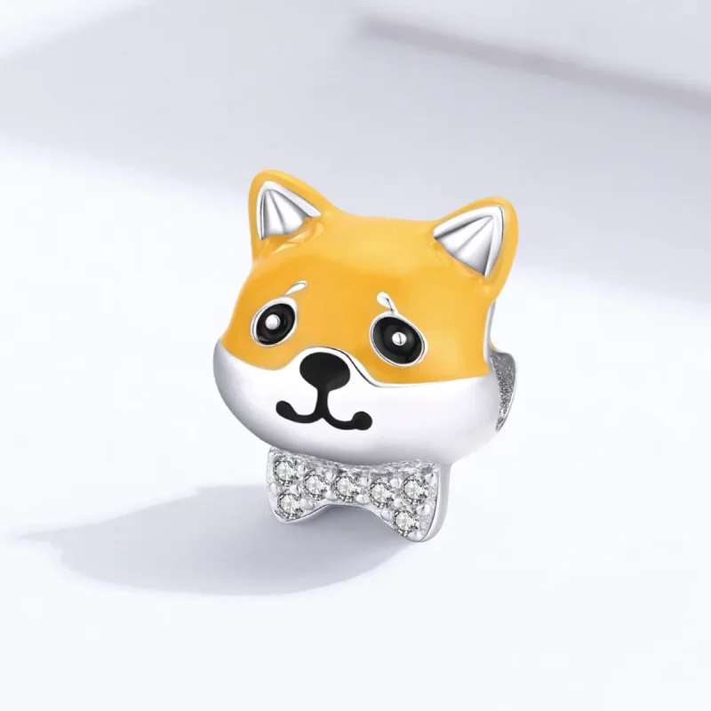 (imagine pentru) Talisman Tip Pandora Shiba Inu din argint - BSC188 - Vizualizare 3
