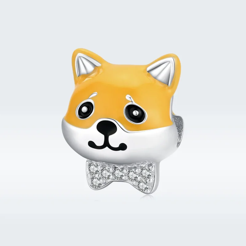 (imagine pentru) Talisman Tip Pandora Shiba Inu din argint - BSC188 - Vizualizare 5