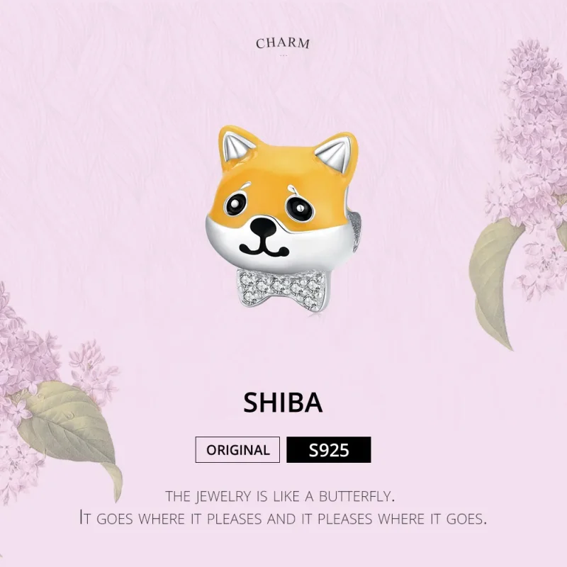 (imagine pentru) Talisman Tip Pandora Shiba Inu din argint - BSC188 - Vizualizare 6