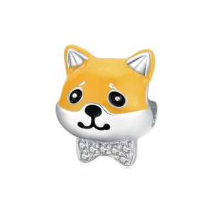 (imagine pentru) Talisman Tip Pandora Shiba Inu din argint - BSC188