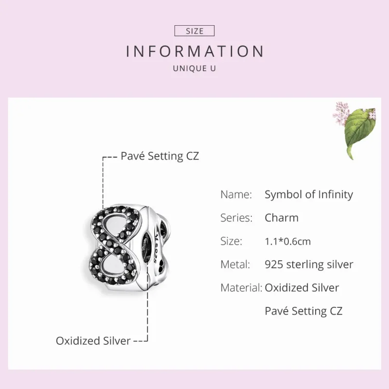 (imagine pentru) Talisman Tip Pandora Simbolul Infinitului din argint - SCC1498 - Vizualizare 7