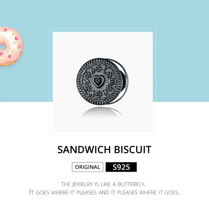 (imagine pentru) Talisman Tip Pandora Sndwich biscuiti din argint - BSC352 - Vizualizare 6