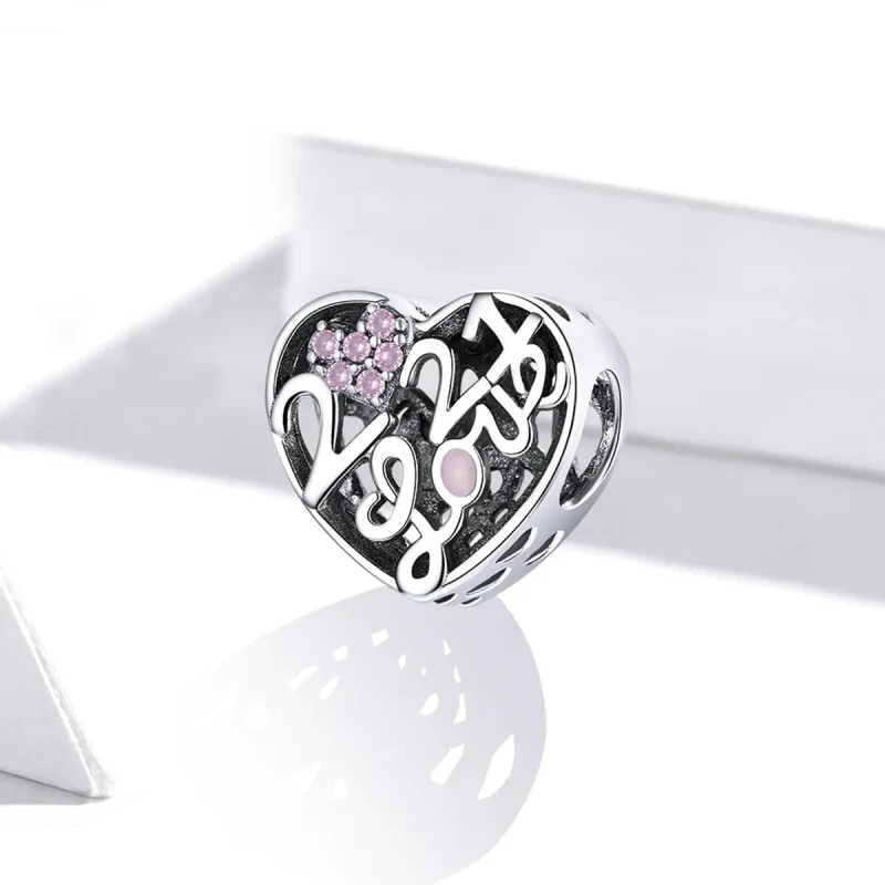 (imagine pentru) Talisman Tip Pandora Spovedania de dragoste 2021 din argint - SCC1743 - Vizualizare 2