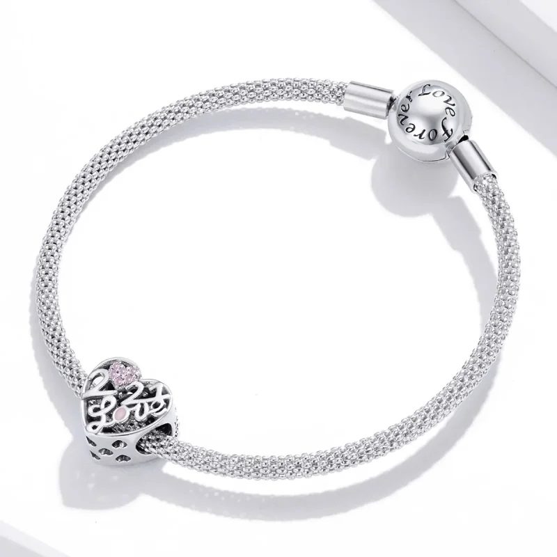 (imagine pentru) Talisman Tip Pandora Spovedania de dragoste 2021 din argint - SCC1743 - Vizualizare 3