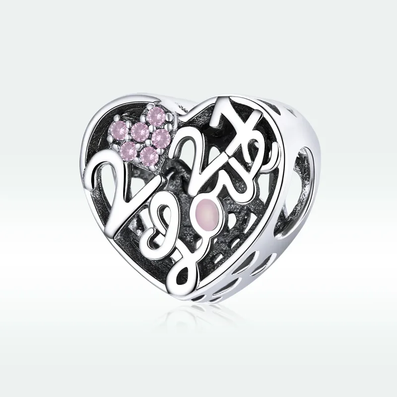 (imagine pentru) Talisman Tip Pandora Spovedania de dragoste 2021 din argint - SCC1743 - Vizualizare 5