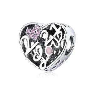 (imagine pentru) Talisman Tip Pandora Spovedania de dragoste 2021 din argint - SCC1743