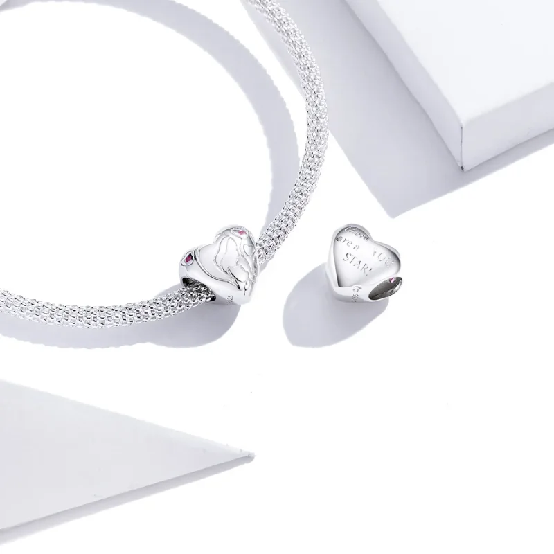 (imagine pentru) Talisman Tip Pandora Star In Love din argint - BSC216 - Vizualizare 3