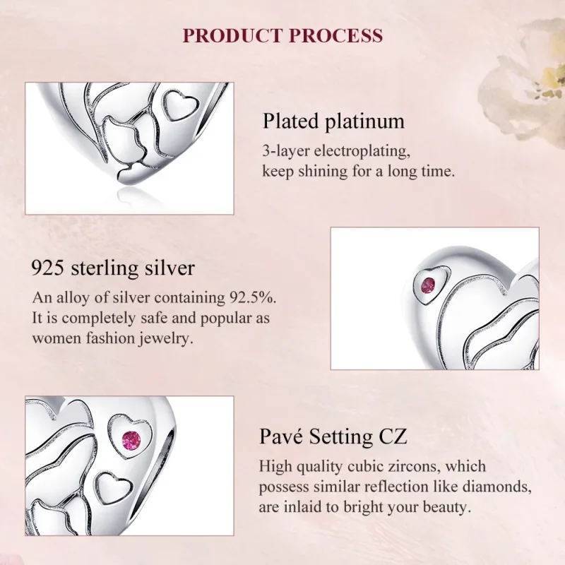 (imagine pentru) Talisman Tip Pandora Star In Love din argint - BSC216 - Vizualizare 7