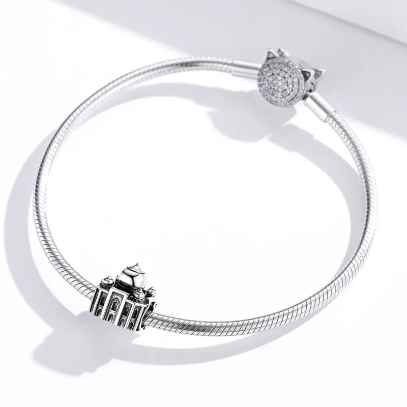 (imagine pentru) Talisman Tip Pandora Statul Taj Mahal din argint - SCC1542 - Vizualizare 2