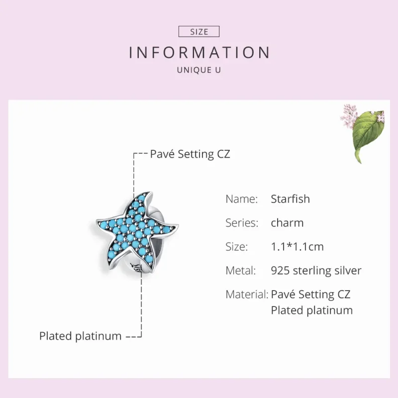 (imagine pentru) Talisman Tip Pandora Stea de mare din argint - SCC1313 - Vizualizare 3