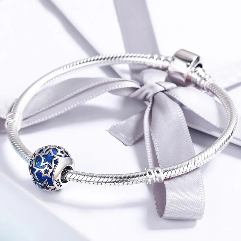 (imagine pentru) Talisman Tip Pandora Stele romantice din argint - SCC511 - Vizualizare 4