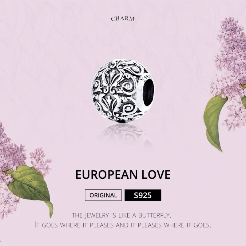 (imagine pentru) Talisman Tip Pandora Stilul Curții Regale din argint - SCC1179 - Vizualizare 2