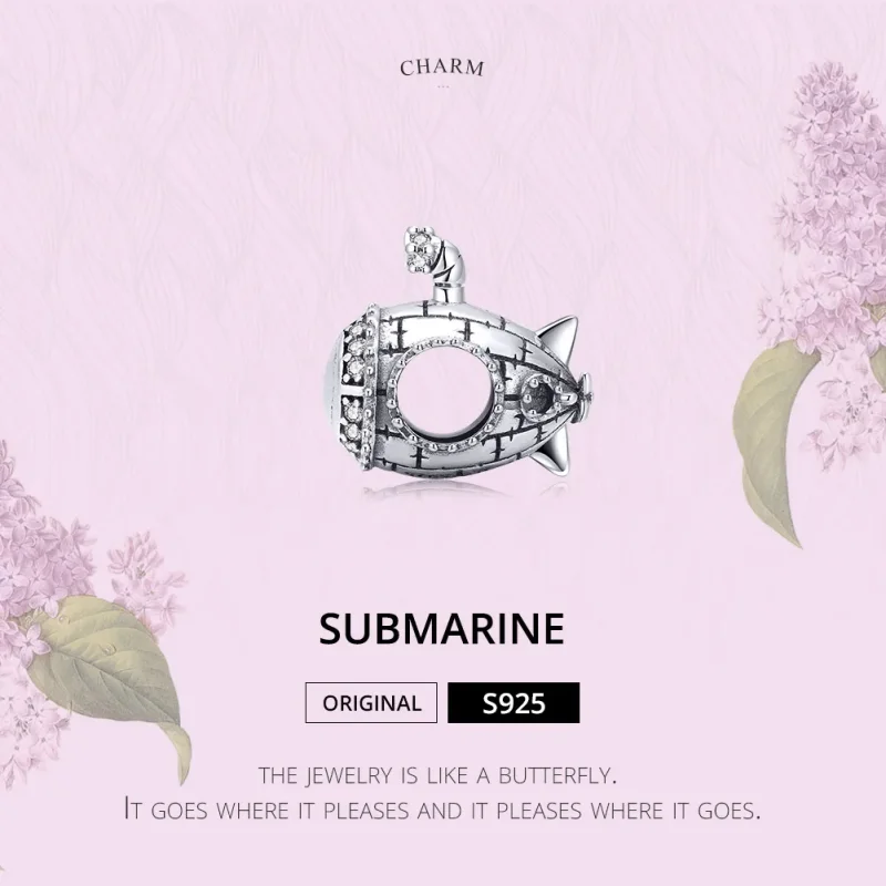 (imagine pentru) Talisman Tip Pandora Submarin din argint - SCC1453 - Vizualizare 6