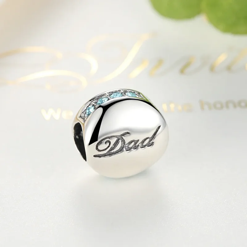 (imagine pentru) Talisman Tip Pandora Tata din argint - SCC006 - Vizualizare 4