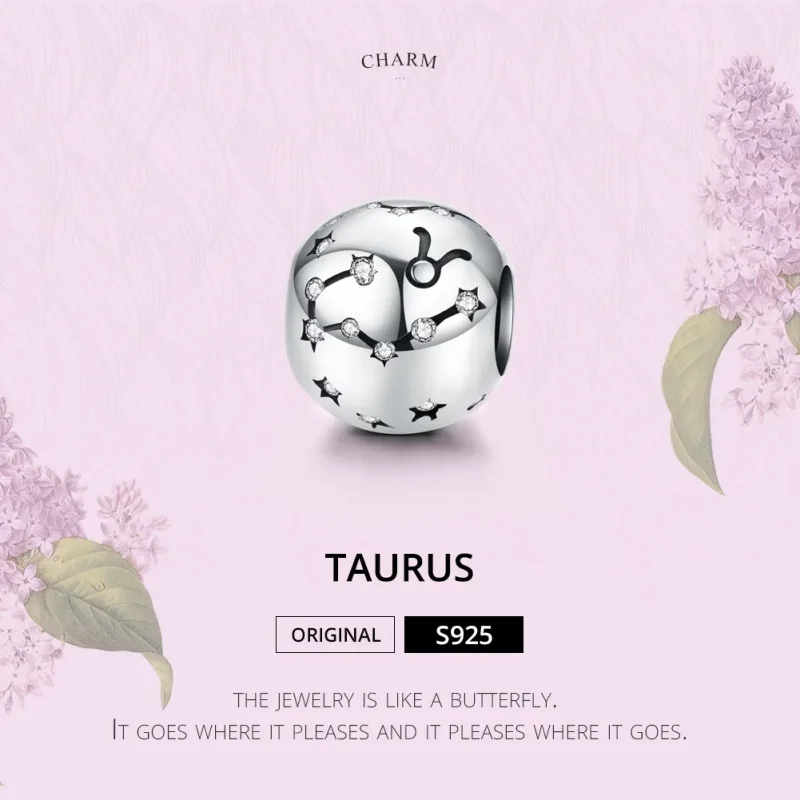 (imagine pentru) Talisman Tip Pandora Taurul din argint - SCC1218-2 - Vizualizare 2
