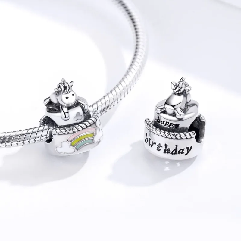 (imagine pentru) Talisman Tip Pandora Tort de Unicorn din argint - SCC1311 - Vizualizare 4