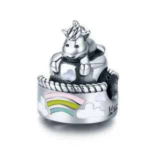 (imagine pentru) Talisman Tip Pandora Tort de Unicorn din argint - SCC1311