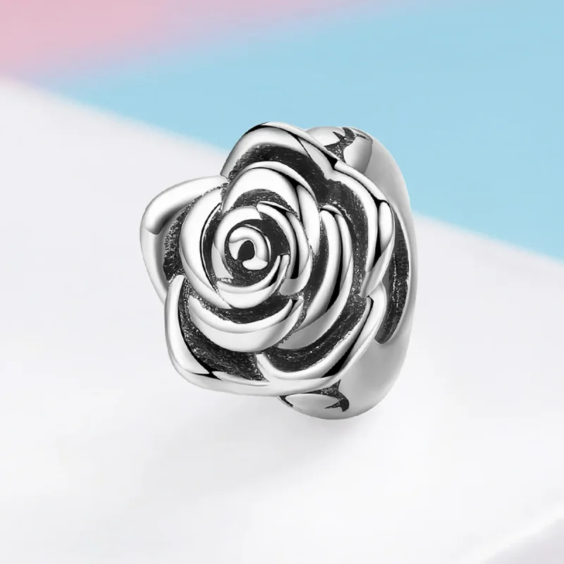 (imagine pentru) Talisman Tip Pandora Trandafir alb din argint - SCC1101 - Vizualizare 2