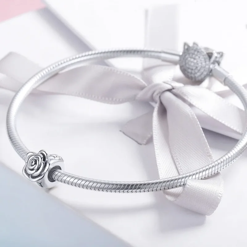 (imagine pentru) Talisman Tip Pandora Trandafir alb din argint - SCC1101 - Vizualizare 3