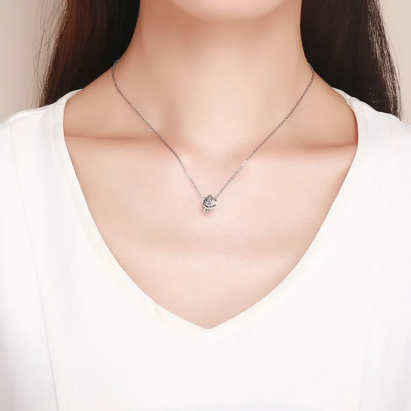 (imagine pentru) Talisman Tip Pandora Trandafir alb din argint - SCC1101 - Vizualizare 5